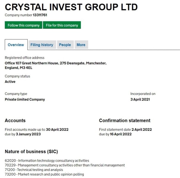 Crystal Invest Corporation: отзывы пользователей и торговые условия