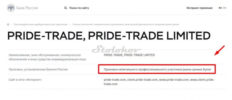 Отзывы сотрудников о компании Pride Trade (Прайд Трейд): стоит ли связываться с брокером