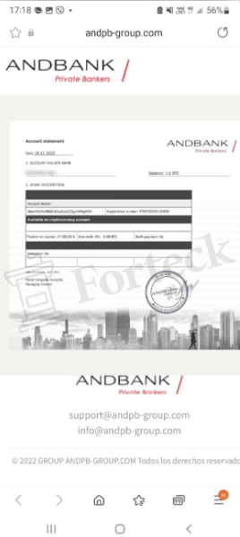 Поддельный Andbank (andpb-group.com) банк лжеюристов!