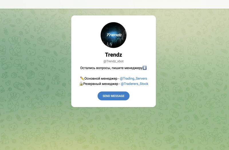 Обзор бота в телеграмм Trendz