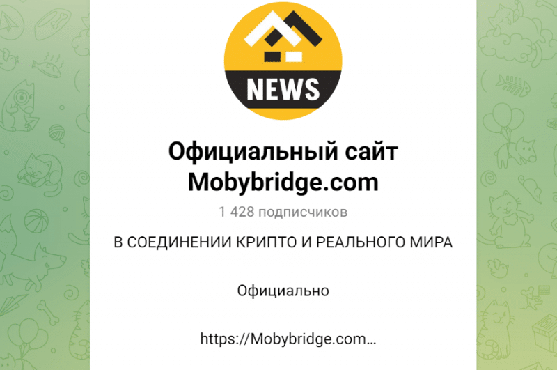 Официальный сайт Mobybridge.com (t.me/Mobybridge_com) правда о канале и разрекламированном тут проекте!