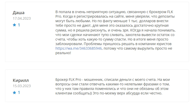 FLK Pro — реальные отзывы о брокере