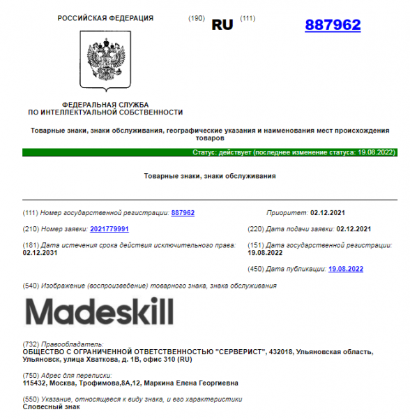 Франшиза Madeskill