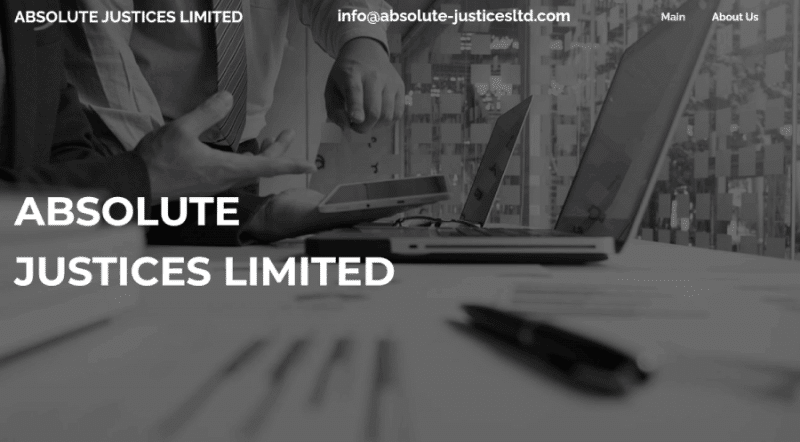 ABSOLUTE JUSTICES LIMITED (absolute-justicesltd.com) развод с возвратом средств!