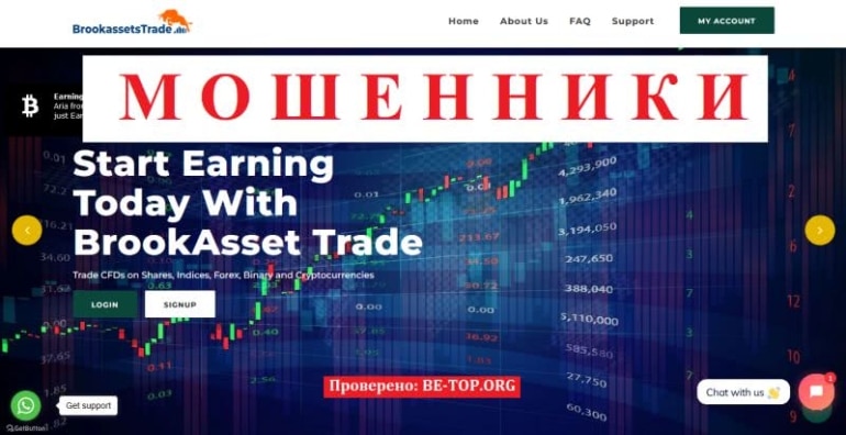 Мошенник BrookAsset: отзывы, вывод денег, обзор компании