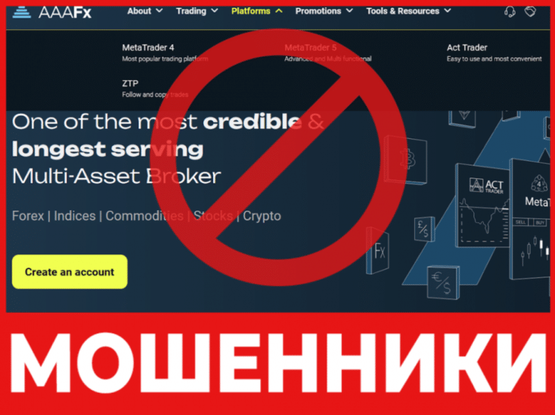 Брокер-мошенник Aaafx – обзор, отзывы, схема обмана