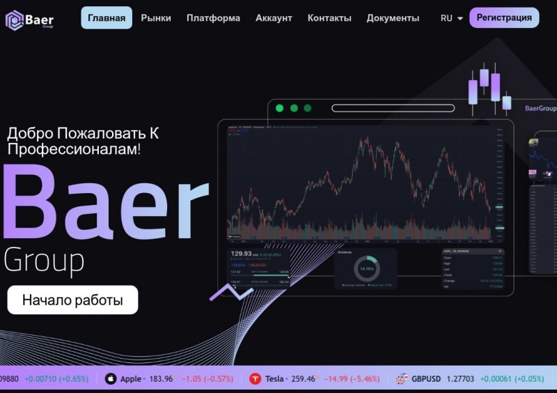 Остерегаемся. Обзор и отзывы о псевдо-брокере Baer Group(baer-group.com). Возврат денег.