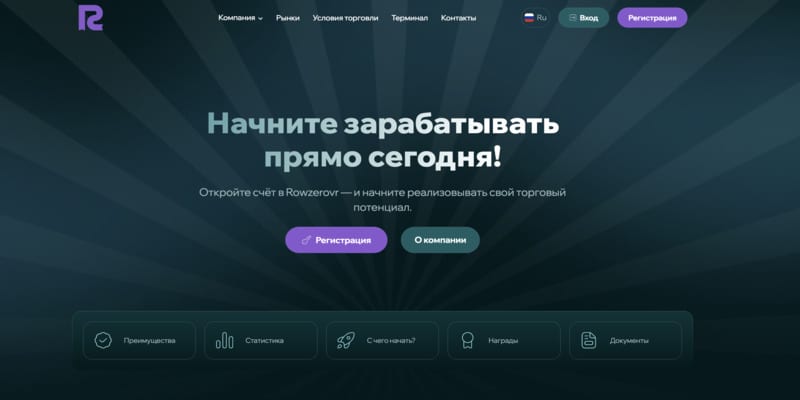 Брокер Rowzerovr: отзывы и вывод средств с платформы