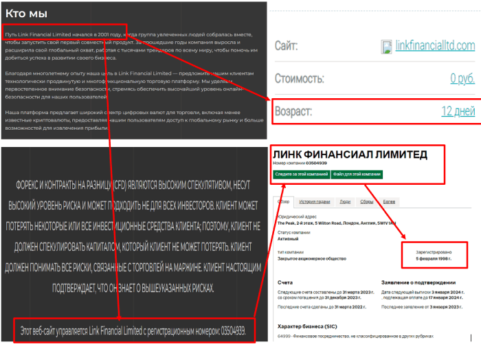 Link Financial Limited (linkfinancialltd.com) лжеброкер! Отзыв TellTrue