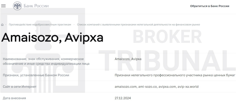 Amaisozo — клонированный псевдоброкер с фальшивыми лицензиями